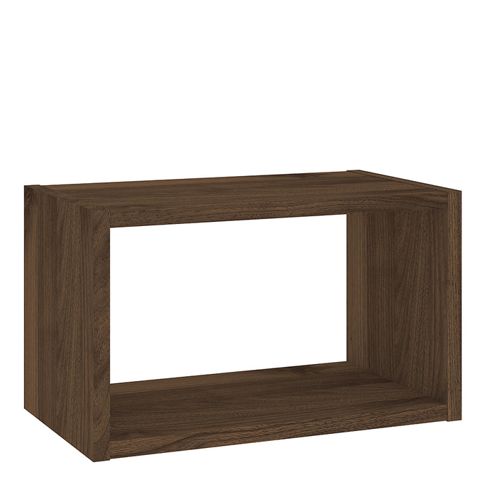 Roomers Wall Shelf Unit in Walnut Furniture To Go 71692174dj 5060653083640 Roomers is an attractive classic design with a modern interpretation. Dimensions: 258mm x 436mm x 250mm (Height x Width x Depth) 
 Stylish and trendy 
 High quality laminated board (resistant to damage and scratches, moisture and high temperature) 
 Easy gliding drawer runners 
 Modern handle free solution 
 Made from PEFC Certified sustainable wood 
 Made in Denmark 
 Assembly instructions:
 
 https://www.dropbox.com/s/3rx1gnm0t5gu8