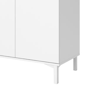 Roomers Sideboard 3 Drawers 3 Doors in White and Oak Furniture To Go 7169217849ak 5060653083596 Roomers is an attractive classic design with a modern interpretation. Dimensions: 898mm x 1757mm x 482mm (Height x Width x Depth) 
 Stylish and trendy 
 High quality laminated board (resistant to damage and scratches, moisture and high temperature) 
 Adjustable hinges on all doors 
 Modern handle free solution 
 Easy gliding drawer runners 
 Made from PEFC Certified sustainable wood 
 Assembly instructions:
 
 ht