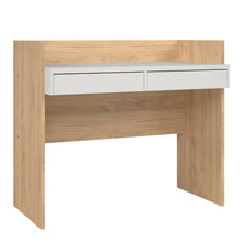 Load image into Gallery viewer, Function Plus Desk 2 Drawers In Jackson Hickory and White Furniture To Go 71970493hl49 5713035082396 The Function Plus range of desks are designed to be practical in even the smallest of spaces. A compact desk with a back, perfect for studying or working from home. Dimensions: 889mm x 1021mm x 889mm (Height x Width x Depth) 
 Easy gliding drawer runner 
 2 handless drawers 
 Easy self assembly 
 Made in Denmark 
 0 
 Assembly instructions:
 
 https://www.dropbox.com/s/ffizvw53uc95qlu/71970493hl49.pdf?dl=0 
