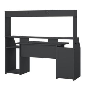 Function Plus Gaming Desk with 1 Door + 1 Drawer in Black Furniture To Go 71980368igig 5713035082815 Introducing the Function Plus Gaming Desk, designed to elevate your gaming experience. This sleek desk offers ample storage space and optimal organisation for your gaming setup. Its durable construction ensures stability during intense gaming sessions, while the modern design seamlessly blends into any environment. Set up is a breeze, allowing you to spend less time assembling and more time gaming. Unleash y