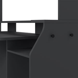 Function Plus Gaming Desk with 1 Door + 1 Drawer in Black Furniture To Go 71980368igig 5713035082815 Introducing the Function Plus Gaming Desk, designed to elevate your gaming experience. This sleek desk offers ample storage space and optimal organisation for your gaming setup. Its durable construction ensures stability during intense gaming sessions, while the modern design seamlessly blends into any environment. Set up is a breeze, allowing you to spend less time assembling and more time gaming. Unleash y