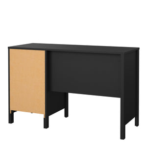 Barcelona Desk 3 drawers Matt Black Furniture To Go 72579681gmgm 5060933422145 Introducing the Barcelona 3-Drawer Desk – a contemporary and stylish addition to your workspace. With its sleek design, elegant lines, and simple metal handles, this desk effortlessly enhances the aesthetics of any room. Choose the timeless white finish for a clean and modern look that seamlessly complements your decor. Experience the perfect blend of functionality and sophistication with the Barcelona 3-Drawer Desk. Its three sp