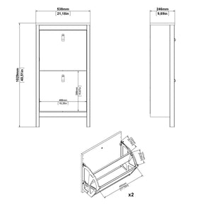 Madrid Shoe Cabinet 2 Flap Door White Furniture To Go 726796834949 5713035082952 Introducing the Madrid Shoe Cabinet with Two Flap Doors – a sophisticated and modern wardrobe designed to add an elegant touch to your space. With its sleek design and a simple metal handle, this two-door cabinet offers a perfect blend of style and functionality. For those seeking a bolder statement, it is also available in a contrasting white finish. Experience the essence of contemporary elegance with the Madrid Shoe Cabinet.