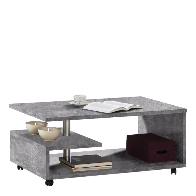 Bailey Coffee Table in Concrete Grey Furniture To Go 801bl1t01-u39 5904767198862 The Bailey collection is an exceptional piece that boasts a refined design and an intriguing aesthetic, it would make the perfect centrepiece in a living room. Meticulously crafted with unwavering attention to detail, this coffee table seamlessly merges form and function, adding a touch of sophistication. A standout feature of this coffee table lies in its thoughtfully designed space beneath the table top. Equipped with two spa