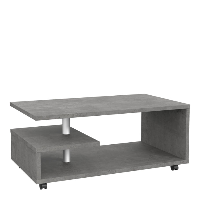 Bailey Coffee Table in Concrete Optic Dark Grey Furniture To Go 801bl1t01-u41 5904767838102 The Bailey collection is an exceptional piece that boasts a refined design and an intriguing aesthetic, it would make the perfect centrepiece in a living room. Meticulously crafted with unwavering attention to detail, this coffee table seamlessly merges form and function, adding a touch of sophistication. A standout feature of this coffee table lies in its thoughtfully designed space beneath the table top. Equipped w