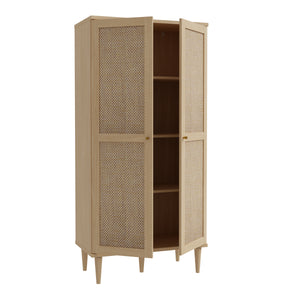 Calasetta Display Cabinet in Rattan Furniture To Go 801cqss622-d95d 5904767839093 Introducing the captivating Calasetta collection, a stunning ensemble of furniture pieces that exude an irresistible rattan effect. Designed to elevate both your living and dining rooms, this collection presents a harmonious fusion of style and functionality. Dimensions: 1666mm x 801mm x 414mm (Height x Width x Depth) 
 Contemporary twist on retro design 
 Realistic rattan effect front 
 Quality Elegancia light oak effect 
 2 