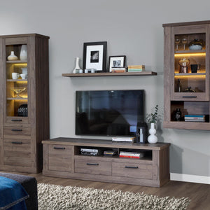 Corona 200cm Wall Shelf in Tabak Oak Furniture To Go 801cr2b02-d64 5904767852795 Discover the captivating allure of the Corona collection, where practicality meets sophistication, the collection offers open recesses, drawers, doors, and shelves. Provide secure and stylish storage solutions with this high-quality selection of furniture. Dimensions: 38mm x 2000mm x 250mm (Height x Width x Depth) 
 Traditional design 
 Dark warm tabak oak effect 
 Simple design 
 Concealed wall fixing 
 Matching items availabl