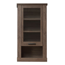 Load image into Gallery viewer, Corona Wall Display cabinet in Tabak Oak Furniture To Go 801cr2h111-d64 5904767852740 Discover the captivating allure of the Corona collection, where practicality meets sophistication, the collection offers open recesses, drawers, doors, and shelves. Provide secure and stylish storage solutions with this high-quality selection of furniture. Dimensions: 1365mm x 714mm x 341mm (Height x Width x Depth) 
 Traditional design 
 Dark warm tabak oak effect 
 1 glass door 
 2 adjustable shelves 
 Open storage 
 Opti