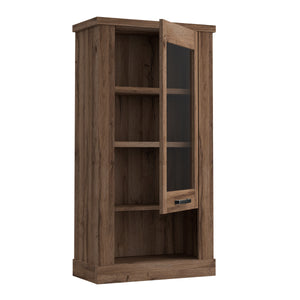 Corona Wall Display cabinet in Tabak Oak Furniture To Go 801cr2h111-d64 5904767852740 Discover the captivating allure of the Corona collection, where practicality meets sophistication, the collection offers open recesses, drawers, doors, and shelves. Provide secure and stylish storage solutions with this high-quality selection of furniture. Dimensions: 1365mm x 714mm x 341mm (Height x Width x Depth) 
 Traditional design 
 Dark warm tabak oak effect 
 1 glass door 
 2 adjustable shelves 
 Open storage 
 Opti