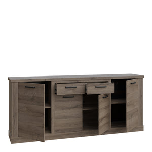 Corona Chest of Drawers in Tabak Oak Furniture To Go 801cr2k241-d64 5904767852641 Discover the captivating allure of the Corona collection, where practicality meets sophistication, the collection offers open recesses, drawers, doors, and shelves. Provide secure and stylish storage solutions with this high-quality selection of furniture. Dimensions: 903mm x 2128mm x 413mm (Height x Width x Depth) 
 Traditional design 
 Dark warm tabak oak effect 
 4 doors 
 2 drawers 
 4 internal adjustable shelves 
 Sturdy 