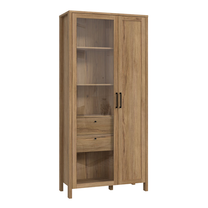 Malte Brun Display Cabinet in Waterford Oak Furniture To Go 801mtbv721r-d84 5904767829568 Step into a world of refined beauty and exquisite charm with the noble Waterford Oak decor, an exceptional masterpiece that flawlessly imitates the allure of natural wood. Designed to infuse your interior with warmth and sophistication, this extraordinary creation is set to elevate your living space to new heights of opulence. Dimensions: 2067mm x 965mm x 415mm (Height x Width x Depth) 
 Modern Country Style 
 Rich, wa