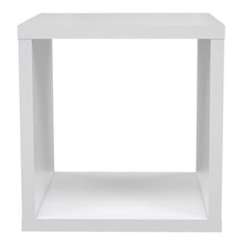 Load image into Gallery viewer, Mauro Singular Storage Unit in Matt White Furniture To Go 801mxxr011-120 5904767893767 Mauro units – the epitome of stylish, simple cube storage shelving with endless possibilities. These units will effortlessly transform your living area into a haven of organisation and sophistication. With a range of sizes and colours to choose from, customising your Mauro storage unit to suit your unique style is a breeze. Dimensions: 397mm x 395mm x 329mm (Height x Width x Depth) 
 Modern cube style storage unit 
 Singl