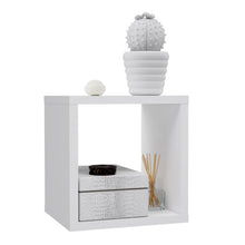 Load image into Gallery viewer, Mauro Singular Storage Unit in Matt White Furniture To Go 801mxxr011-120 5904767893767 Mauro units – the epitome of stylish, simple cube storage shelving with endless possibilities. These units will effortlessly transform your living area into a haven of organisation and sophistication. With a range of sizes and colours to choose from, customising your Mauro storage unit to suit your unique style is a breeze. Dimensions: 397mm x 395mm x 329mm (Height x Width x Depth) 
 Modern cube style storage unit 
 Singl