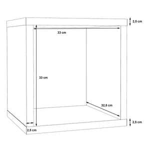 Mauro Singular Storage Unit in Matt White Furniture To Go 801mxxr011-120 5904767893767 Mauro units – the epitome of stylish, simple cube storage shelving with endless possibilities. These units will effortlessly transform your living area into a haven of organisation and sophistication. With a range of sizes and colours to choose from, customising your Mauro storage unit to suit your unique style is a breeze. Dimensions: 397mm x 395mm x 329mm (Height x Width x Depth) 
 Modern cube style storage unit 
 Singl