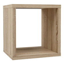 Load image into Gallery viewer, Mauro Singular Storage Unit in Sonoma Oak Furniture To Go 801mxxr011-d30f 5904767893774 Mauro units – the epitome of stylish, simple cube storage shelving with endless possibilities. These units will effortlessly transform your living area into a haven of organisation and sophistication. With a range of sizes and colours to choose from, customising your Mauro storage unit to suit your unique style is a breeze. Dimensions: 397mm x 395mm x 329mm (Height x Width x Depth) 
 Modern cube style storage unit 
 Sing