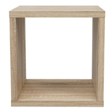 Load image into Gallery viewer, Mauro Singular Storage Unit in Sonoma Oak Furniture To Go 801mxxr011-d30f 5904767893774 Mauro units – the epitome of stylish, simple cube storage shelving with endless possibilities. These units will effortlessly transform your living area into a haven of organisation and sophistication. With a range of sizes and colours to choose from, customising your Mauro storage unit to suit your unique style is a breeze. Dimensions: 397mm x 395mm x 329mm (Height x Width x Depth) 
 Modern cube style storage unit 
 Sing