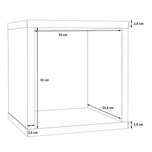 Mauro Singular Storage Unit in Sonoma Oak Furniture To Go 801mxxr011-d30f 5904767893774 Mauro units – the epitome of stylish, simple cube storage shelving with endless possibilities. These units will effortlessly transform your living area into a haven of organisation and sophistication. With a range of sizes and colours to choose from, customising your Mauro storage unit to suit your unique style is a breeze. Dimensions: 397mm x 395mm x 329mm (Height x Width x Depth) 
 Modern cube style storage unit 
 Sing