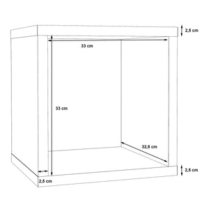 Mauro Singular Storage Unit in Artisan Oak Furniture To Go 801mxxr011-d78 5904767894283 Mauro units – the epitome of stylish, simple cube storage shelving with endless possibilities. These units will effortlessly transform your living area into a haven of organisation and sophistication. With a range of sizes and colours to choose from, customising your Mauro storage unit to suit your unique style is a breeze. Dimensions: 397mm x 395mm x 329mm (Height x Width x Depth) 
 Modern cube style storage unit 
 Sing