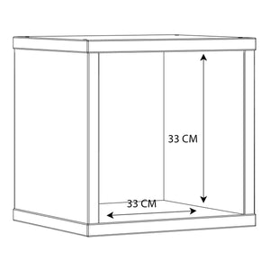 Mauro Singular Storage Unit in White High Gloss/White Furniture To Go 801mxxr011-v92 5904767832056 Mauro units – the epitome of stylish, simple cube storage shelving with endless possibilities. These units will effortlessly transform your living area into a haven of organisation and sophistication. With a range of sizes and colours to choose from, customising your Mauro storage unit to suit your unique style is a breeze. Dimensions: 397mm x 395mm x 329mm (Height x Width x Depth) 
 Modern cube style storage 