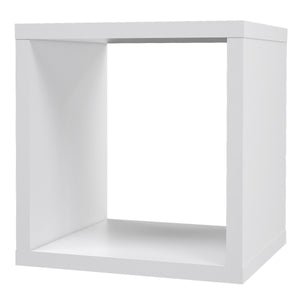 Mauro Singular Storage Unit in White High Gloss/White Furniture To Go 801mxxr011-v92 5904767832056 Mauro units – the epitome of stylish, simple cube storage shelving with endless possibilities. These units will effortlessly transform your living area into a haven of organisation and sophistication. With a range of sizes and colours to choose from, customising your Mauro storage unit to suit your unique style is a breeze. Dimensions: 397mm x 395mm x 329mm (Height x Width x Depth) 
 Modern cube style storage 