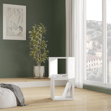 Load image into Gallery viewer, Mauro Singular Storage Unit in White High Gloss/White Furniture To Go 801mxxr011-v92 5904767832056 Mauro units – the epitome of stylish, simple cube storage shelving with endless possibilities. These units will effortlessly transform your living area into a haven of organisation and sophistication. With a range of sizes and colours to choose from, customising your Mauro storage unit to suit your unique style is a breeze. Dimensions: 397mm x 395mm x 329mm (Height x Width x Depth) 
 Modern cube style storage 