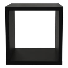 Load image into Gallery viewer, Mauro Singular Storage Unit in Matt Black Furniture To Go 801mxxr011-z13m 5904767894269 Mauro units – the epitome of stylish, simple cube storage shelving with endless possibilities. These units will effortlessly transform your living area into a haven of organisation and sophistication. With a range of sizes and colours to choose from, customising your Mauro storage unit to suit your unique style is a breeze. Dimensions: 397mm x 395mm x 329mm (Height x Width x Depth) 
 Modern cube style storage unit 
 Sing