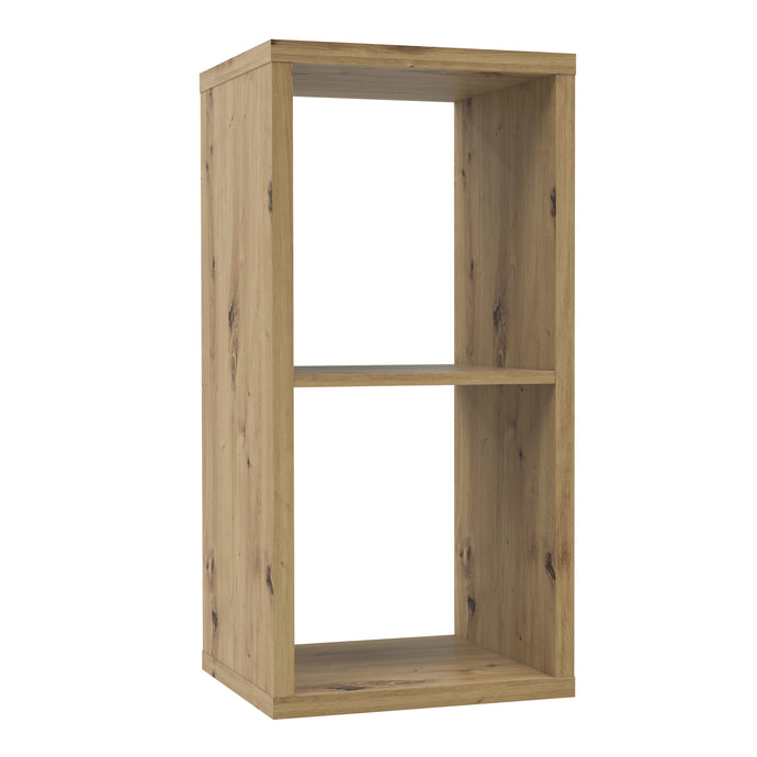 Mauro 1 Shelf Storage Unit in Artisan Oak Furniture To Go 801mxxr111-d78 5904767894290 Mauro units – the epitome of stylish, simple cube storage shelving with endless possibilities. These units will effortlessly transform your living area into a haven of organisation and sophistication. With a range of sizes and colours to choose from, customising your Mauro storage unit to suit your unique style is a breeze. Dimensions: 728mm x 395mm x 329mm (Height x Width x Depth) 
 Modern cube style storage unit 
 2 ope