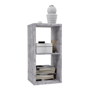 Mauro 1 Shelf Storage Unit in Concrete Grey Furniture To Go 801mxxr111-u39 5904767893811 Mauro units – the epitome of stylish, simple cube storage shelving with endless possibilities. These units will effortlessly transform your living area into a haven of organisation and sophistication. With a range of sizes and colours to choose from, customising your Mauro storage unit to suit your unique style is a breeze. Dimensions: 728mm x 395mm x 329mm (Height x Width x Depth) 
 Modern cube style storage unit 
 2 o