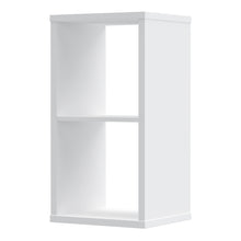 Load image into Gallery viewer, Mauro 1 Shelf Storage Unit in White High Gloss / White Furniture To Go 801mxxr111-v92 5904767832063 Mauro units – the epitome of stylish, simple cube storage shelving with endless possibilities. These units will effortlessly transform your living area into a haven of organisation and sophistication. With a range of sizes and colours to choose from, customising your Mauro storage unit to suit your unique style is a breeze. Dimensions: 728mm x 395mm x 329mm (Height x Width x Depth) 
 Modern cube style storage