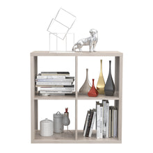 Load image into Gallery viewer, Mauro 2x2 Storage Unit in Sand Oak Furniture To Go 801mxxr221-d41f 5904767513061 Mauro units – the epitome of stylish, simple cube storage shelving with endless possibilities. These units will effortlessly transform your living area into a haven of organisation and sophistication. With a range of sizes and colours to choose from, customising your Mauro storage unit to suit your unique style is a breeze. Dimensions: 728mm x 727mm x 329mm (Height x Width x Depth) 
 Modern cube style storage unit 
 4 open stor