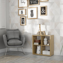 Load image into Gallery viewer, Mauro 2x2 Storage Unit in Artisan Oak Furniture To Go 801mxxr221-d78 5904767894818 Mauro units – the epitome of stylish, simple cube storage shelving with endless possibilities. These units will effortlessly transform your living area into a haven of organisation and sophistication. With a range of sizes and colours to choose from, customising your Mauro storage unit to suit your unique style is a breeze. Dimensions: 728mm x 727mm x 329mm (Height x Width x Depth) 
 Modern cube style storage unit 
 4 open st