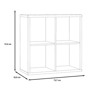 Mauro 2x2 Storage Unit in Artisan Oak Furniture To Go 801mxxr221-d78 5904767894818 Mauro units – the epitome of stylish, simple cube storage shelving with endless possibilities. These units will effortlessly transform your living area into a haven of organisation and sophistication. With a range of sizes and colours to choose from, customising your Mauro storage unit to suit your unique style is a breeze. Dimensions: 728mm x 727mm x 329mm (Height x Width x Depth) 
 Modern cube style storage unit 
 4 open st