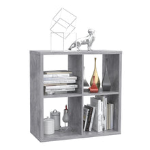 Load image into Gallery viewer, Mauro 2x2 Storage Unit in Concrete Grey Furniture To Go 801mxxr221-u39 5904767513047 Mauro units – the epitome of stylish, simple cube storage shelving with endless possibilities. These units will effortlessly transform your living area into a haven of organisation and sophistication. With a range of sizes and colours to choose from, customising your Mauro storage unit to suit your unique style is a breeze. Dimensions: 728mm x 727mm x 329mm (Height x Width x Depth) 
 Modern cube style storage unit 
 4 open 