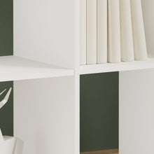 Load image into Gallery viewer, Mauro 2x2 Storage Unit in White High Gloss/White Furniture To Go 801mxxr221-v92 5904767832070 Mauro units – the epitome of stylish, simple cube storage shelving with endless possibilities. These units will effortlessly transform your living area into a haven of organisation and sophistication. With a range of sizes and colours to choose from, customising your Mauro storage unit to suit your unique style is a breeze. Dimensions: 728mm x 727mm x 329mm (Height x Width x Depth) 
 Modern cube style storage unit 