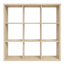 Load image into Gallery viewer, Mauro 3x3 Storage Unit in Sonoma Oak Furniture To Go 801mxxr331-d30f 5904767513085 Mauro units – the epitome of stylish, simple cube storage shelving with endless possibilities. These units will effortlessly transform your living area into a haven of organisation and sophistication. With a range of sizes and colours to choose from, customising your Mauro storage unit to suit your unique style is a breeze. Dimensions: 1073mm x 1072mm x 329mm (Height x Width x Depth) 
 Modern cube style storage unit 
 9 open 