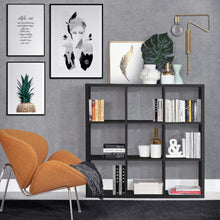 Load image into Gallery viewer, Mauro 3x3 Storage Unit in Matt Black Furniture To Go 801mxxr331-z13m 5904767894849 Mauro units – the epitome of stylish, simple cube storage shelving with endless possibilities. These units will effortlessly transform your living area into a haven of organisation and sophistication. With a range of sizes and colours to choose from, customising your Mauro storage unit to suit your unique style is a breeze. Dimensions: 1073mm x 1072mm x 329mm (Height x Width x Depth) 
 Modern cube style storage unit 
 9 open 