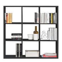 Load image into Gallery viewer, Mauro 3x3 Storage Unit in Matt Black Furniture To Go 801mxxr331-z13m 5904767894849 Mauro units – the epitome of stylish, simple cube storage shelving with endless possibilities. These units will effortlessly transform your living area into a haven of organisation and sophistication. With a range of sizes and colours to choose from, customising your Mauro storage unit to suit your unique style is a breeze. Dimensions: 1073mm x 1072mm x 329mm (Height x Width x Depth) 
 Modern cube style storage unit 
 9 open 