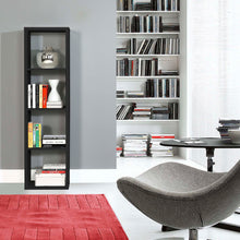 Load image into Gallery viewer, Mauro 3 Shelves Storage Unit in Matt Black Furniture To Go 801mxxr411-z13m 5904767894825 Mauro units – the epitome of stylish, simple cube storage shelving with endless possibilities. These units will effortlessly transform your living area into a haven of organisation and sophistication. With a range of sizes and colours to choose from, customising your Mauro storage unit to suit your unique style is a breeze. Dimensions: 1418mm x 382mm x 329mm (Height x Width x Depth) 
 Modern cube style storage unit 
 4 