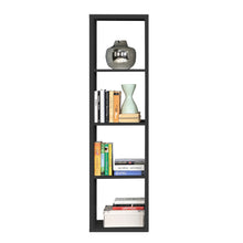 Load image into Gallery viewer, Mauro 3 Shelves Storage Unit in Matt Black Furniture To Go 801mxxr411-z13m 5904767894825 Mauro units – the epitome of stylish, simple cube storage shelving with endless possibilities. These units will effortlessly transform your living area into a haven of organisation and sophistication. With a range of sizes and colours to choose from, customising your Mauro storage unit to suit your unique style is a breeze. Dimensions: 1418mm x 382mm x 329mm (Height x Width x Depth) 
 Modern cube style storage unit 
 4 