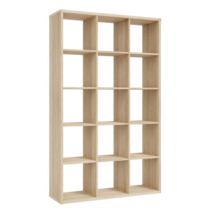 Mauro 3x5 Storage Unit in Sand Oak Furniture To Go 801mxxr431-d41f 5904767513122 Mauro units – the epitome of stylish, simple cube storage shelving with endless possibilities. These units will effortlessly transform your living area into a haven of organisation and sophistication. With a range of sizes and colours to choose from, customising your Mauro storage unit to suit your unique style is a breeze. Dimensions: 1763mm x 1072mm x 329mm (Height x Width x Depth) 
 Modern cube style storage unit 
 15 cube o