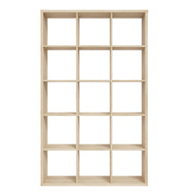 Load image into Gallery viewer, Mauro 3x5 Storage Unit in Sonoma Oak Furniture To Go 801mxxr431-d30f 5904767513115 Mauro units – the epitome of stylish, simple cube storage shelving with endless possibilities. These units will effortlessly transform your living area into a haven of organisation and sophistication. With a range of sizes and colours to choose from, customising your Mauro storage unit to suit your unique style is a breeze. Dimensions: 1763mm x 1072mm x 329mm (Height x Width x Depth) 
 Modern cube style storage unit 
 15 cube