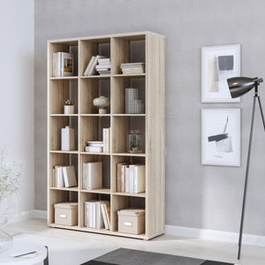 Mauro 3x5 Storage Unit in Sonoma Oak Furniture To Go 801mxxr431-d30f 5904767513115 Mauro units – the epitome of stylish, simple cube storage shelving with endless possibilities. These units will effortlessly transform your living area into a haven of organisation and sophistication. With a range of sizes and colours to choose from, customising your Mauro storage unit to suit your unique style is a breeze. Dimensions: 1763mm x 1072mm x 329mm (Height x Width x Depth) 
 Modern cube style storage unit 
 15 cube