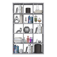 Load image into Gallery viewer, Mauro 3x5 Storage Unit in Concrete Grey Furniture To Go 801mxxr431-u39 5904767513108 Mauro units – the epitome of stylish, simple cube storage shelving with endless possibilities. These units will effortlessly transform your living area into a haven of organisation and sophistication. With a range of sizes and colours to choose from, customising your Mauro storage unit to suit your unique style is a breeze. Dimensions: 1763mm x 1072mm x 329mm (Height x Width x Depth) 
 Modern cube style storage unit 
 15 cu