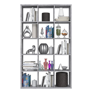 Mauro 3x5 Storage Unit in Concrete Grey Furniture To Go 801mxxr431-u39 5904767513108 Mauro units – the epitome of stylish, simple cube storage shelving with endless possibilities. These units will effortlessly transform your living area into a haven of organisation and sophistication. With a range of sizes and colours to choose from, customising your Mauro storage unit to suit your unique style is a breeze. Dimensions: 1763mm x 1072mm x 329mm (Height x Width x Depth) 
 Modern cube style storage unit 
 15 cu