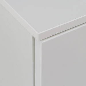 Sienna 4 Chest of Drawers 1 Door in White/White High Gloss Furniture To Go 801snnk221-v29 5904767147808 The Sienna collection, a mesmerising fusion of white high gloss living and bedroom furniture that embodies the essence of modern sophistication. With its contemporary allure, the Sienna collection effortlessly complements any room decor, making it a versatile and stylish choice for your home. Dimensions: 849mm x 1101mm x 344mm (Height x Width x Depth) 
 Modern, sleek design 
 White gloss finish 
 1 door 
