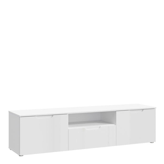Sienna TV Unit in White/White High Gloss Furniture To Go 801snnt131-v29 5904767155568 The Sienna collection, a mesmerising fusion of white high gloss living and bedroom furniture that embodies the essence of modern sophistication. With its contemporary allure, the Sienna collection effortlessly complements any room decor, making it a versatile and stylish choice for your home. Dimensions: 433mm x 1698mm x 416mm (Height x Width x Depth) 
 Modern, sleek design 
 White gloss finish 
 2 doors 
 1 drawer 
 Cut-o