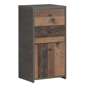 Best Chest Storage Cabinet 2 Drawers 1 Door in Concrete Optic Dark Grey/Old - Wood Vintage Furniture To Go 801sqnk211-c764 5904767891138 Best Chest Collection, a stunning range of furniture designed to elevate the functionality and style of your living/dining room, hallway, and bedroom. Our collection boasts an array of functional chests and storage solutions, carefully crafted to meet all your organizational needs.With three exquisite colourways to choose from, you can effortlessly find the perfect match f