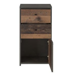Best Chest Storage Cabinet 2 Drawers 1 Door in Concrete Optic Dark Grey/Old - Wood Vintage Furniture To Go 801sqnk211-c764 5904767891138 Best Chest Collection, a stunning range of furniture designed to elevate the functionality and style of your living/dining room, hallway, and bedroom. Our collection boasts an array of functional chests and storage solutions, carefully crafted to meet all your organizational needs.With three exquisite colourways to choose from, you can effortlessly find the perfect match f