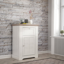 Load image into Gallery viewer, Illopa Chest of Drawers in Oak Nelson/Snowy Oak Furniture To Go 801tiqd211-j99 5904767838881 Enhance the ambiance of your home with the exquisite Illopa collection, a seamless fit for any living space. Its most outstanding feature lies in the array of shapes it offers, granting you the freedom to artistically arrange every room in your house, from the inviting hall to the cozy living room. The captivating combination of beautiful white and oak imbues your home with a sense of tranquility, fostering an atmos