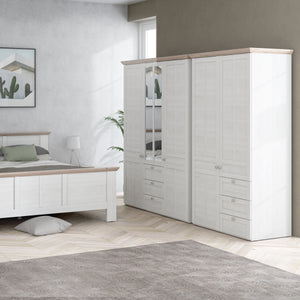 Illopa Iloppa 2 Door Wardrobe in Snowy Oak/Oak Nelson Furniture To Go 801tiqs823-j99 5904767878535 Enhance the ambiance of your home with the exquisite Illopa collection, a seamless fit for any living space. Its most outstanding feature lies in the array of shapes it offers, granting you the freedom to artistically arrange every room in your house, from the inviting hall to the cozy living room. The captivating combination of beautiful white and oak imbues your home with a sense of tranquility, fostering an